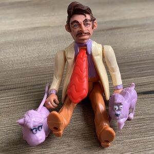 Kenner Police Academy Mr Sleaze & Foofoo Dog Action Figure Man 1989 1980s Toy
